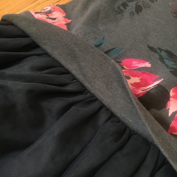 Gray Floral Tulle Dress - Picture 8 of 11